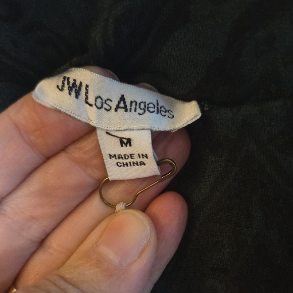 Johnny Was Black Nido Wide Leg Pants with Grey & Beige Floral Print Size Med NWT - Picture 3 of 13